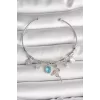 Pirinç Gümüş Renk Sallantı Zirkon Taşlı Filaminga Figür Charm Kadın Bileklik