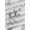 Pirinç Gümüş Renk Zirkon Taşlı Yarım Halka Küpe