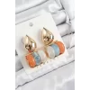 Pirinç Karışık Renk Vintage Model Kadın Küpe