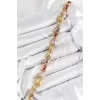 Pirinç Karışık Zirkon Taşlı Baget Model Gold Renk VIP Seri Kadın Bileklik