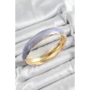 Pirinç Mavi Mor Mineli Mermer Desen Model Gold Renk Kadın Kelepçe