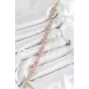 Pirinç Pembe Zirkon Taşlı Daire Baget Model Gold Renk VIP Seri Kadın Bileklik