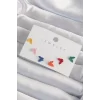 Pirinç Rengarenk Mineli Minimal Kelebek Küpe Seti