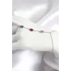 Pirinç Renkli Zirkon Taşlı Dikdörtgen Model Gümüş Renk Kadın Şahmeran