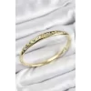 Pirinç Renkli Zirkon Taşlı Kutup Yıldızı Ve Hilal Model Gold Renk Kadın Kelepçe