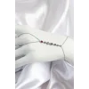 Pirinç Renkli Zirkon Taşlı Y Model Gümüş Renk Kadın Şahmeran