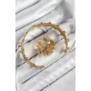 Pirinç Topcuk Model Gold Renk Bileklik Yüzük Set