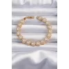 Pirinç Vip Seri Gold Renk Zirkon Taşlı Kalp Model Bileklik