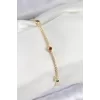 Pirinç Zirkon Taşlı Asorti Model Gold Renk Kadın Bilekilk