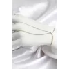 Pirinç Zirkon Taşlı Ezme Zincir Model Gold Renk Kadın Şahmeran