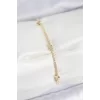 Pirinç Zirkon Taşlı Kelebek Model Gold Renk Kadın Bilekilk