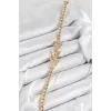 Pirinç Zirkon Taşlı Kelebek Model Gold Renk Kadın Bileklik