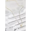 Pirinç Zirkon Taşlı Kutup Yıldızı Model Ezme Zincir Gold Renk Kadın Kolye
