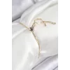 Pirinç Zirkon Taşlı Kutup Yıldızı Model Gold Renk Asansörlü Kadın Bileklik