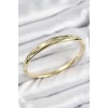 Pirinç Zirkon Taşlı Kutup Yıldızı Model Gold Renk Kadın Kelepçe