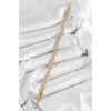 Pirinç Zirkon Taşlı Messika Model Gold Renk VIP Seri Kadın Bileklik