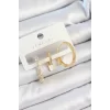 Pirinç Zirkon Taşlı Sallantılı Model Gold Renk 3lü Çift Kadın Küpe Set