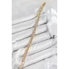 Pirinç Zirkon Taşlı Sıralı Yaprak Model Gold Renk Kadın Bileklik