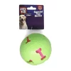 Playfull Işıklı Kemik Desenli Plastik Top Köpek Oyuncağı 7,5 Cm Yeşil