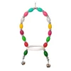 Renkli Boncuklu Oval Papağan Salıncağı 13-22 cm Renkli