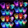 Renkli Led Parlayan Fiber Optik Glow Işıklı Bardak 5,5 X 5,5 Cm 1 Adet
