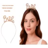 Rose Gold Renkli Taşlı “bride” Gelin Tacı – El Yazısı Yazı Tipiyle