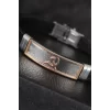 Rose Renk Orak Figürlü Metal Aksesuarlı Siyah Renk Deri Erkek Bileklik