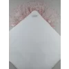 Luz&Pos Sahra Taç Nakışlı İnci Ve Dantel Fiyonklu Çift Dantel Duvaklı Trilüks Kundak Bebek Battaniyesi Gül Kurusu