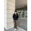 Luz&Pos Samuray Kapüşonlu Zıp Fermuarlı Kapüşonlu Sweatshirt - Siyah