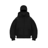 Luz&Pos Samuray Zıp Fermuarlı Kapüşonlu Sweatshirt- Siyah