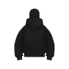 Luz&Pos Samuray Zıp Fermuarlı Kapüşonlu Sweatshirt- Siyah