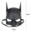Siyah Renk Çocuk Boy Arkadan Lastikli Batman Maskesi A Kalite  20x14 Cm