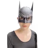 Siyah Renk Çocuk Boy Arkadan Lastikli Batman Maskesi A Kalite  20x14 Cm