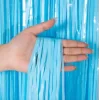 Soft Mavi Püsküllü Kapı Perdesi - Parti, Baby Shower, Sünnet Süsü 1x2 M