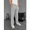 Su Yolu Çizgili Cepli Pantalon - Gri