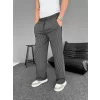 Su Yolu Çizgili Cepli Pantalon - Siyah