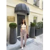 Su Yolu Çizgili Kolay Kombinle Ne Bilir Cepli Pantolon - Bordo