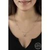 Luz&Pos Swarovski Crystal Taşlı Ametist Top Zincir Gümüş Kadın Kolye