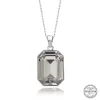 Luz&Pos Swarovski Crystal Taşlı Baget Gümüş Kadın Kolye