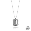 Luz&Pos Swarovski Crystal Taşlı Baget Gümüş Kadın Kolye