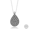 Luz&Pos Swarovski Crystal Taşlı Damla Gümüş Kadın Kolye