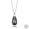 Luz&Pos Swarovski Crystal Taşlı Damla Gümüş Kadın Kolye