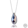 Luz&Pos Swarovski Crystal Taşlı Damla Gümüş Kadın Kolye