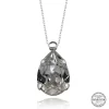 Luz&Pos Swarovski Crystal Taşlı Damla Gümüş Kadın Kolye
