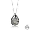 Luz&Pos Swarovski Crystal Taşlı Damla Gümüş Kadın Kolye