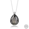 Luz&Pos Swarovski Crystal Taşlı Damla Gümüş Kadın Kolye