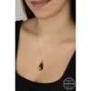 Luz&Pos Swarovski Crystal Taşlı Damla Gümüş Kadın Kolye