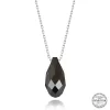 Luz&Pos Swarovski Crystal Taşlı Drop Kesim Gümüş Kadın Kolye