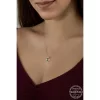 Luz&Pos Swarovski Crystal Taşlı Drop Kesim Gümüş Kadın Kolye