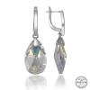 Luz&Pos Swarovski Crystal Taşlı Gümüş Damla Sallantılı Kadın Küpe